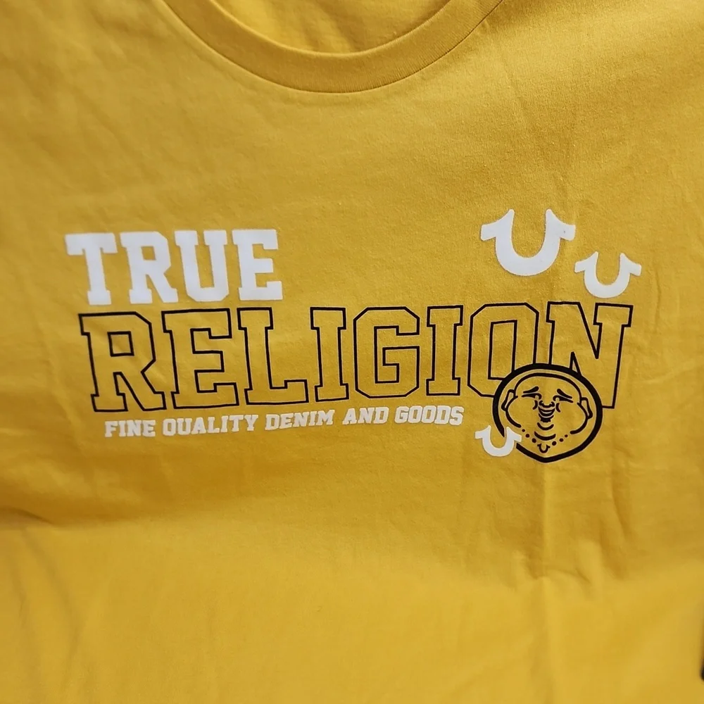 TRUE RELIGION YELLOW 3 EXTRA LARGE (XXXL) TSHIRT